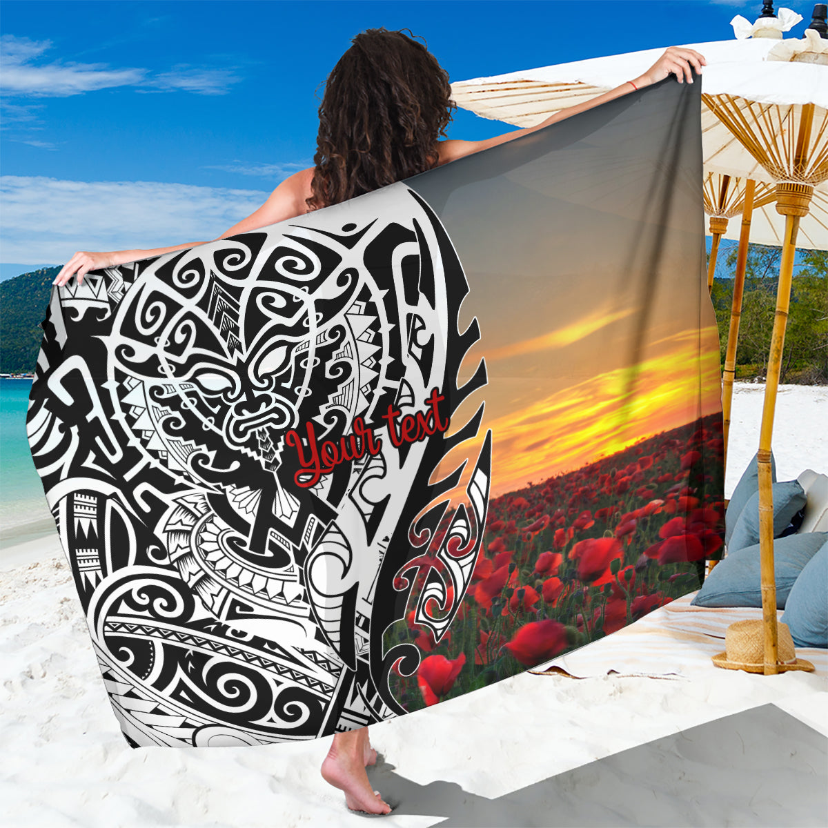 Personalised New Zealand Waitangi and ANZAC day Sarong