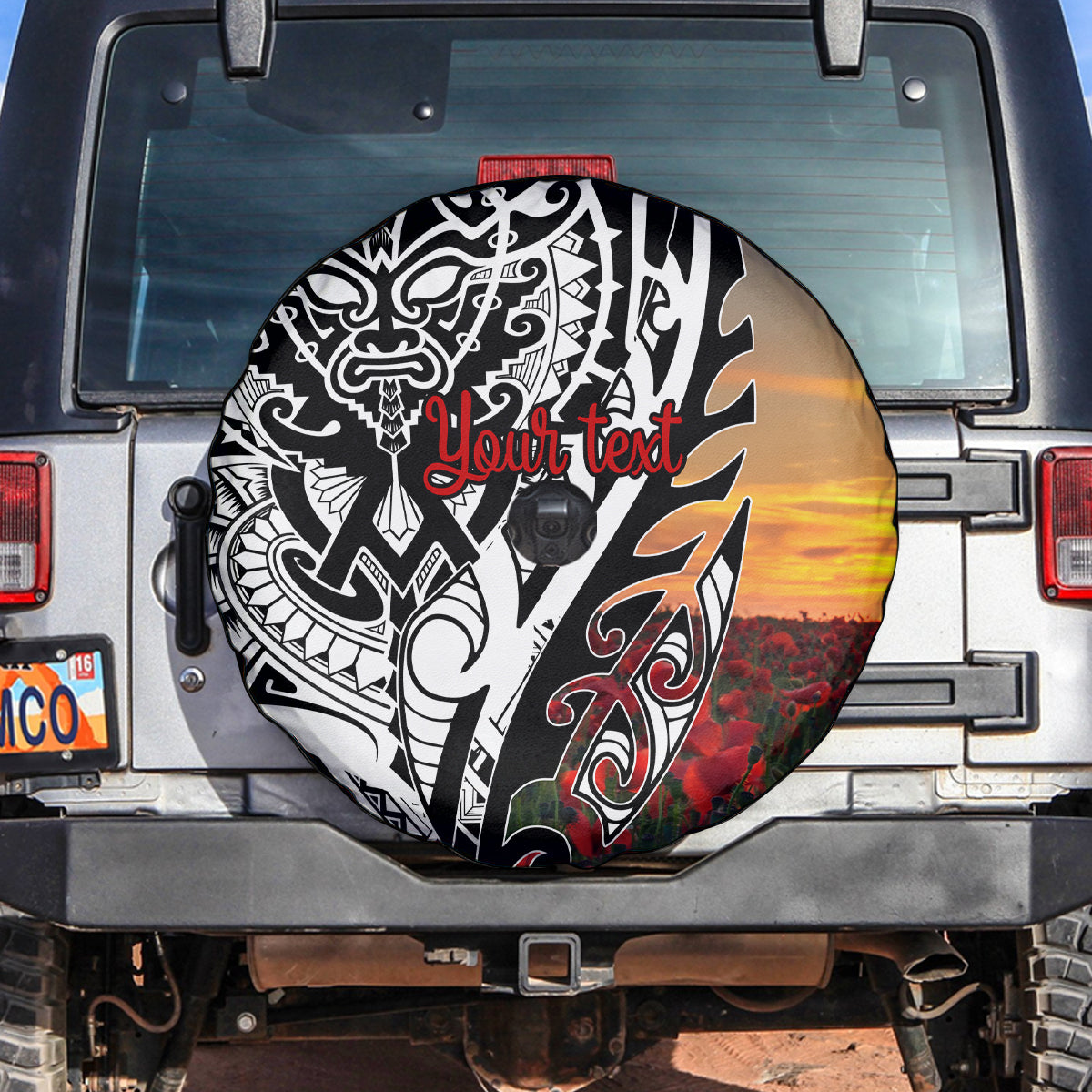 Personalised New Zealand Waitangi and ANZAC day Spare Tire Cover LT9 White - Polynesian Pride