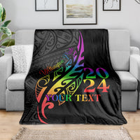 Personalised New Zealand Wellington Pride Blanket Maori Fern with Pride Flag 2024 LT9 - Polynesian Pride
