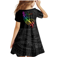 Personalised New Zealand Wellington Pride Family Matching Mermaid Dress and Hawaiian Shirt Maori Fern with Pride Flag 2024 LT9 - Polynesian Pride