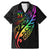 Personalised New Zealand Wellington Pride Family Matching Mermaid Dress and Hawaiian Shirt Maori Fern with Pride Flag 2024 LT9 Dad's Shirt - Short Sleeve Black - Polynesian Pride