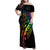 Personalised New Zealand Wellington Pride Family Matching Off Shoulder Maxi Dress and Hawaiian Shirt Maori Fern with Pride Flag 2024 LT9 Mom's Dress Black - Polynesian Pride