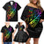 Personalised New Zealand Wellington Pride Family Matching Off Shoulder Short Dress and Hawaiian Shirt Maori Fern with Pride Flag 2024 LT9 - Polynesian Pride