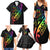 Personalised New Zealand Wellington Pride Family Matching Summer Maxi Dress and Hawaiian Shirt Maori Fern with Pride Flag 2024 LT9 - Polynesian Pride