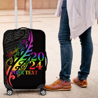 Personalised New Zealand Wellington Pride Luggage Cover Maori Fern with Pride Flag 2024
