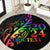 Personalised New Zealand Wellington Pride Round Carpet Maori Fern with Pride Flag 2024