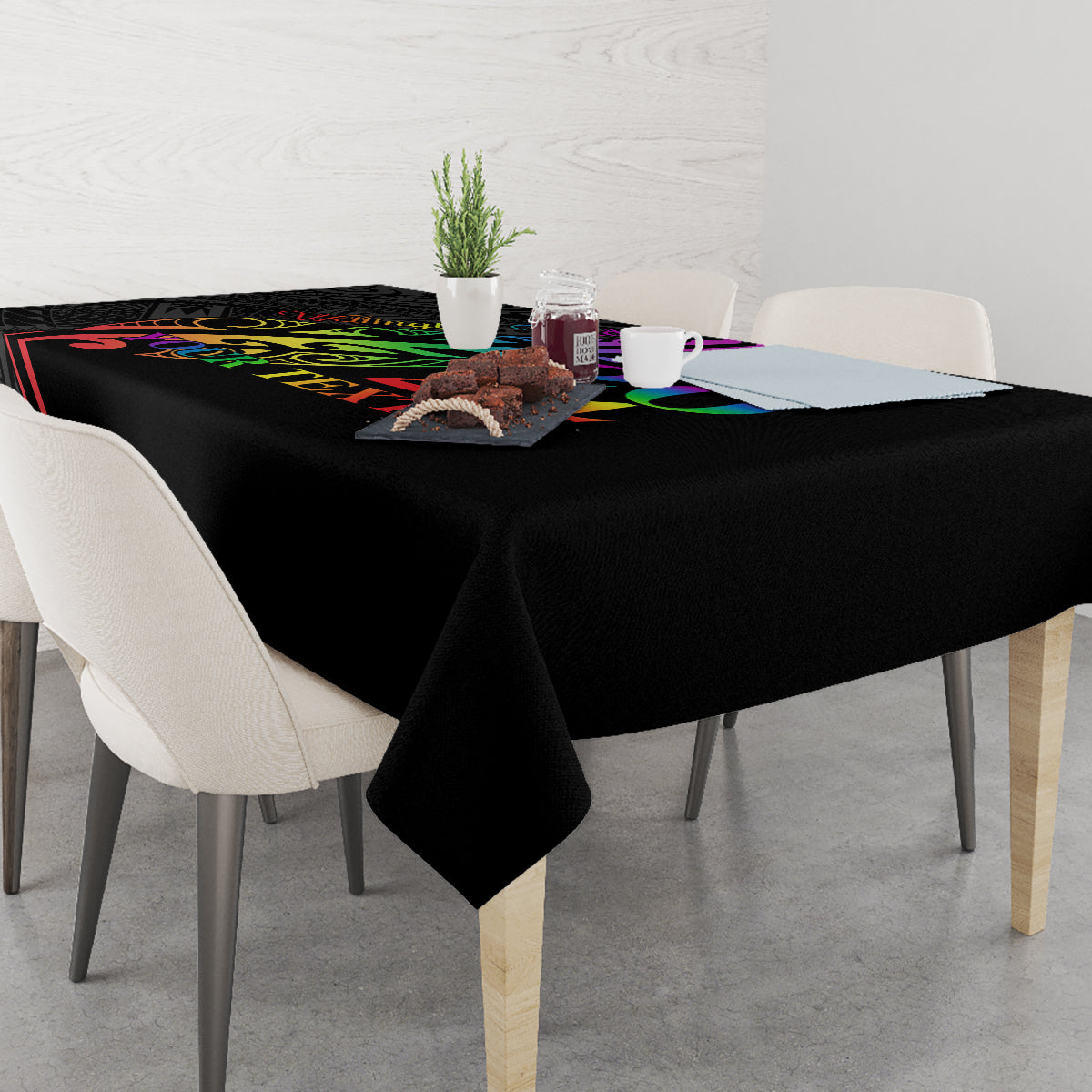 Personalised New Zealand Wellington Pride Tablecloth Maori Fern with Pride Flag 2024 LT9 - Polynesian Pride