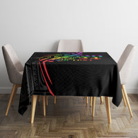 Personalised New Zealand Wellington Pride Tablecloth Maori Fern with Pride Flag 2024 LT9 - Polynesian Pride