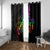 Personalised New Zealand Wellington Pride Window Curtain Maori Fern with Pride Flag 2024