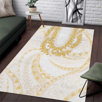 Aloha Lei Onaona Area Rug Beige Hawaiian Tribal Pattern