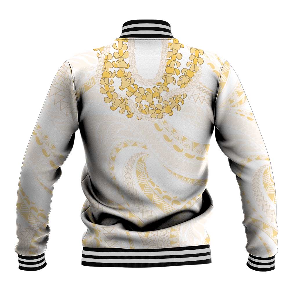 Aloha Lei Onaona Baseball Jacket Beige Hawaiian Tribal Pattern LT9 - Polynesian Pride