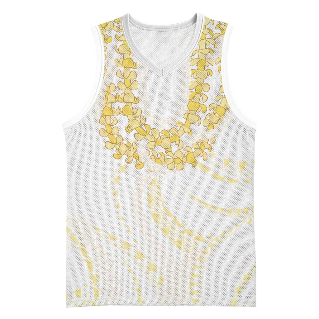 Aloha Lei Onaona Basketball Jersey Beige Hawaiian Tribal Pattern LT9 Unisex Beige - Polynesian Pride