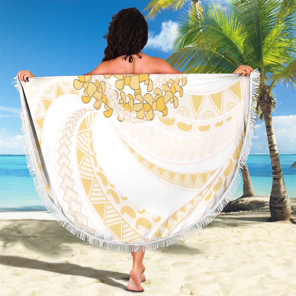 Aloha Lei Onaona Beach Blanket Beige Hawaiian Tribal Pattern LT9 - Polynesian Pride