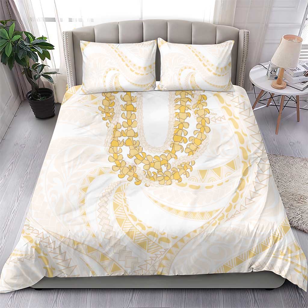Aloha Lei Onaona Bedding Set Beige Hawaiian Tribal Pattern