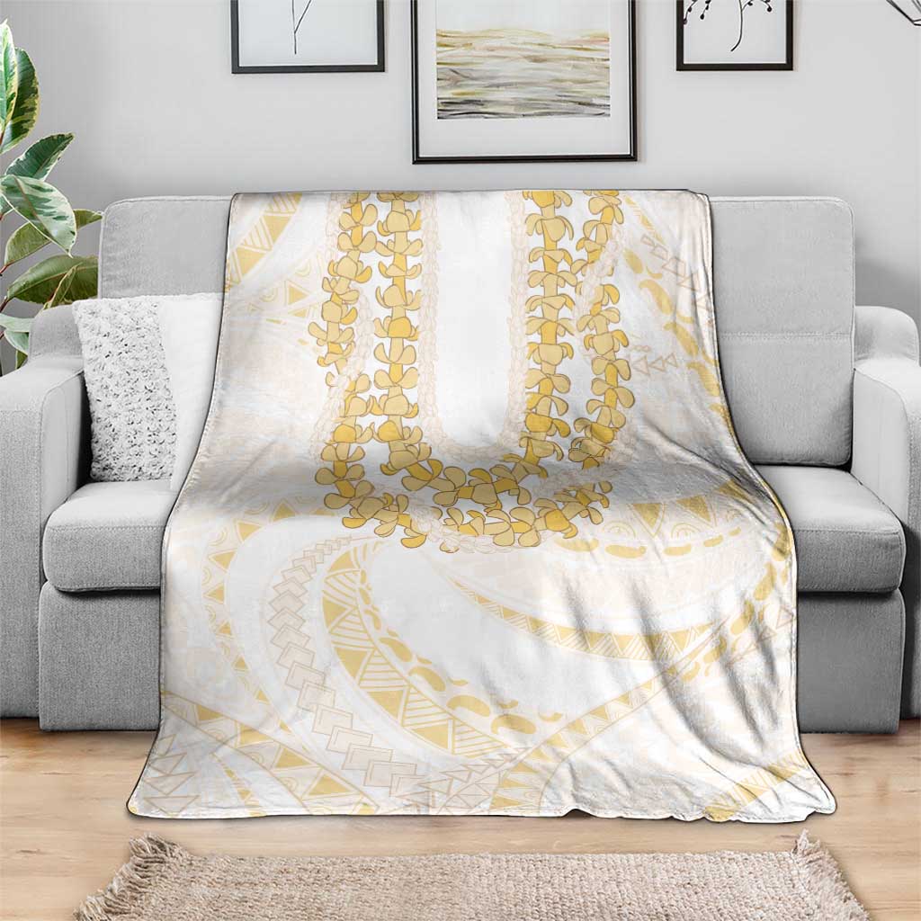 Aloha Lei Onaona Blanket Beige Hawaiian Tribal Pattern LT9 - Polynesian Pride