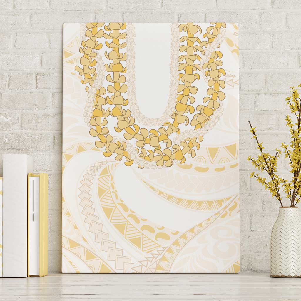 Aloha Lei Onaona Canvas Wall Art Beige Hawaiian Tribal Pattern LT9 Without Frame Beige - Polynesian Pride