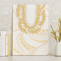 Aloha Lei Onaona Canvas Wall Art Beige Hawaiian Tribal Pattern LT9 Without Frame Beige - Polynesian Pride