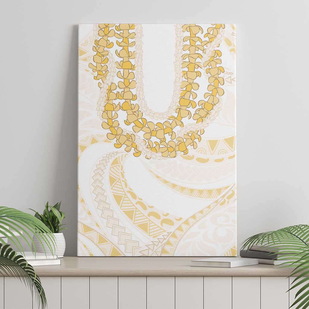 Aloha Lei Onaona Canvas Wall Art Beige Hawaiian Tribal Pattern LT9 - Polynesian Pride