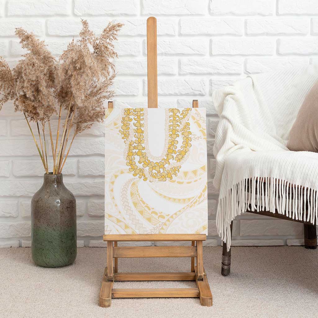 Aloha Lei Onaona Canvas Wall Art Beige Hawaiian Tribal Pattern LT9 - Polynesian Pride