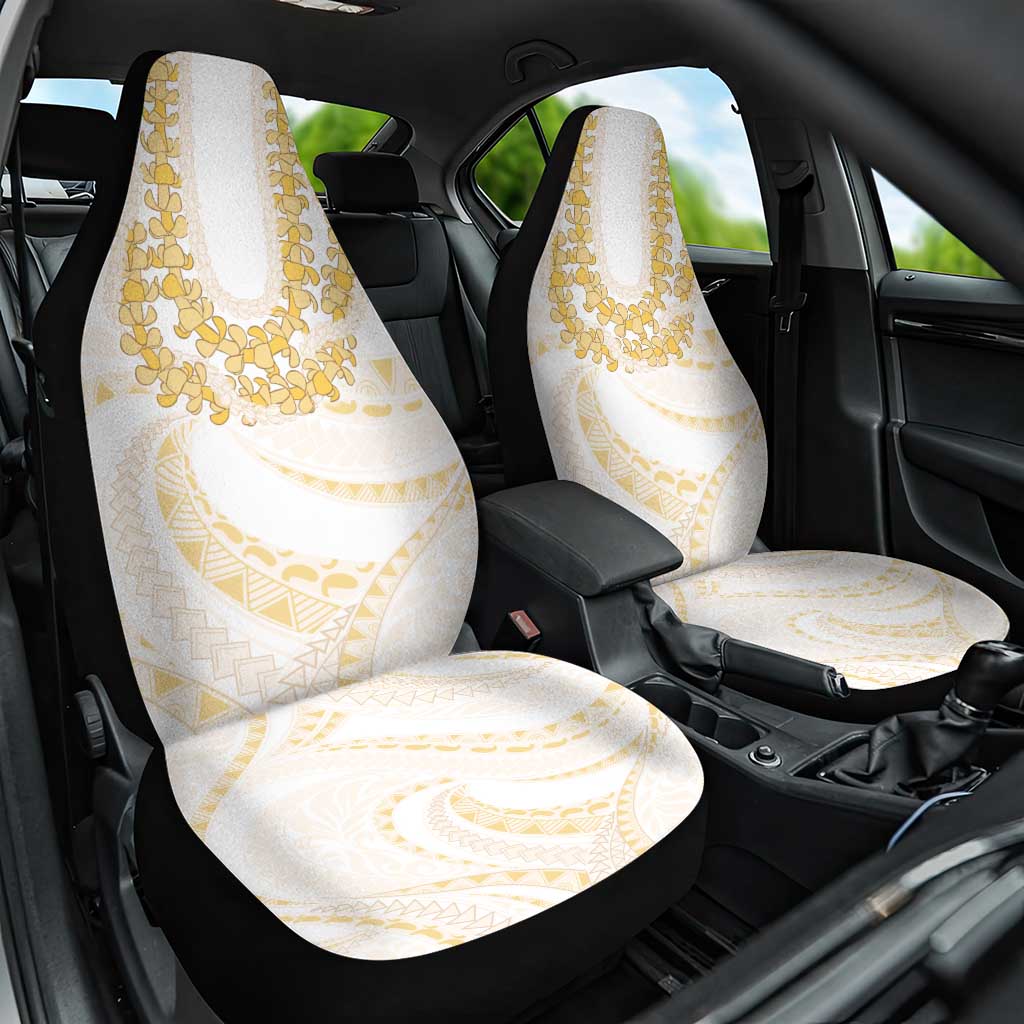 Aloha Lei Onaona Car Seat Cover Beige Hawaiian Tribal Pattern