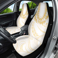 Aloha Lei Onaona Car Seat Cover Beige Hawaiian Tribal Pattern