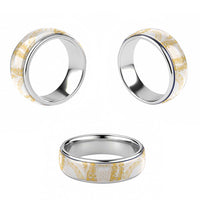 Aloha Lei Onaona Classic Ring Beige Hawaiian Tribal Pattern - Polynesian Pride