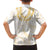 Aloha Lei Onaona Family Matching Off The Shoulder Long Sleeve Dress and Hawaiian Shirt Beige Hawaiian Tribal Pattern