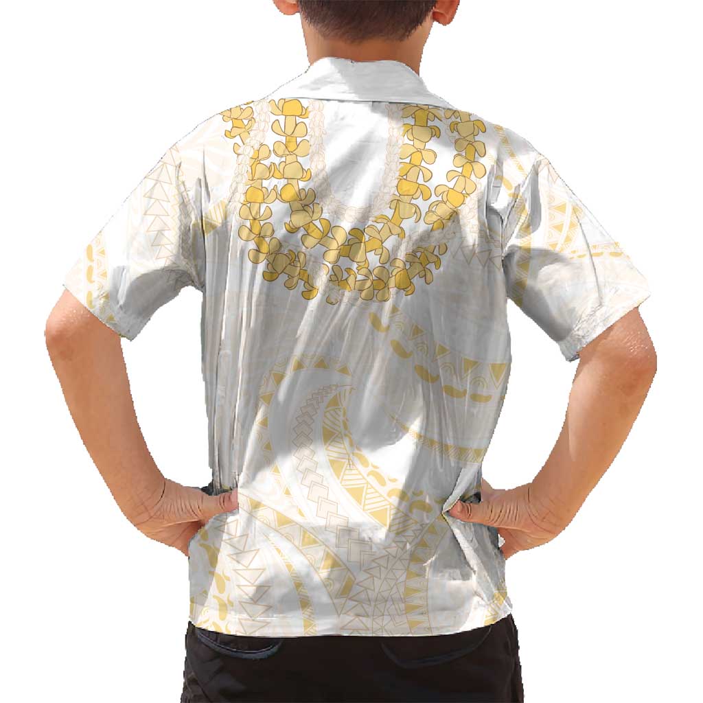 Aloha Lei Onaona Family Matching Puletasi and Hawaiian Shirt Beige Hawaiian Tribal Pattern