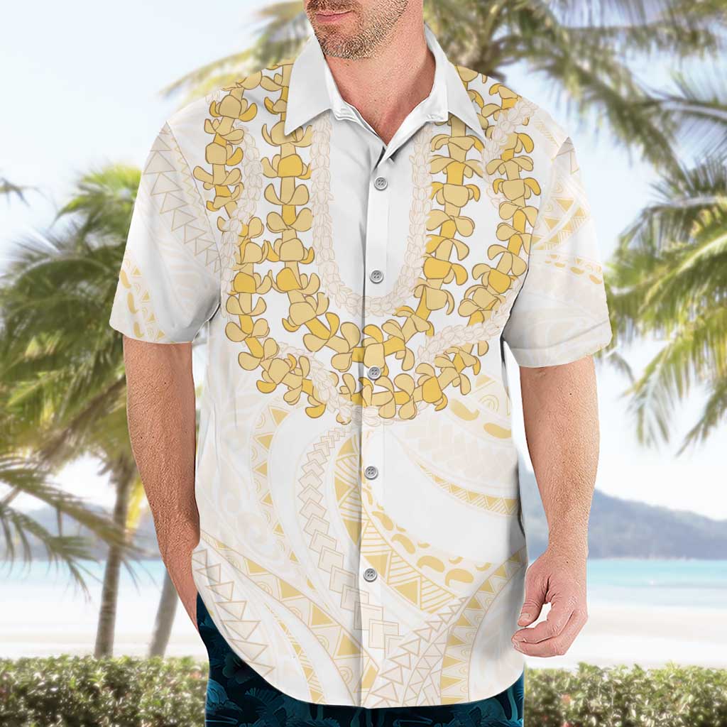 Aloha Lei Onaona Hawaiian Shirt Beige Hawaiian Tribal Pattern LT9 - Polynesian Pride