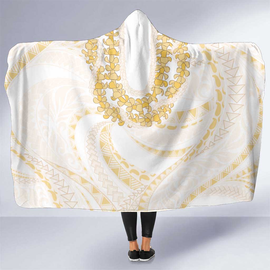 Aloha Lei Onaona Hooded Blanket Beige Hawaiian Tribal Pattern LT9 One Size Beige - Polynesian Pride