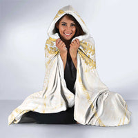 Aloha Lei Onaona Hooded Blanket Beige Hawaiian Tribal Pattern LT9 - Polynesian Pride