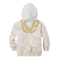 Aloha Lei Onaona Kid Hoodie Beige Hawaiian Tribal Pattern