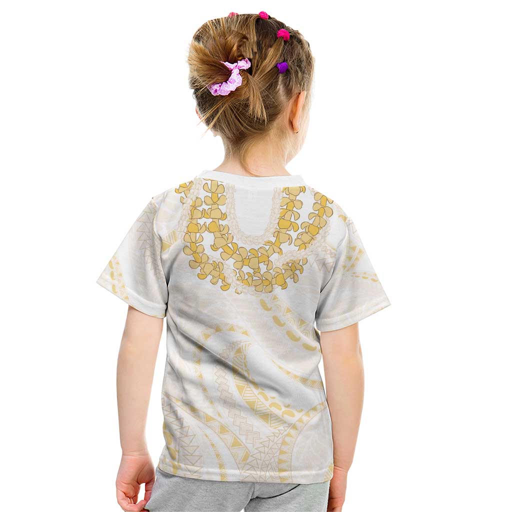 Aloha Lei Onaona Kid T Shirt Beige Hawaiian Tribal Pattern