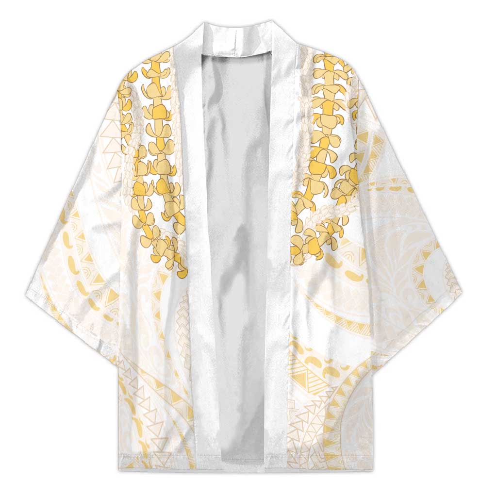 Aloha Lei Onaona Kimono Beige Hawaiian Tribal Pattern LT9 Unisex Beige - Polynesian Pride