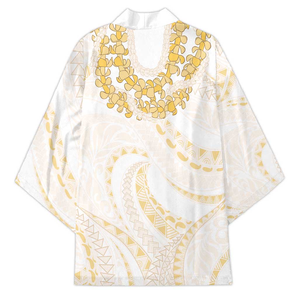 Aloha Lei Onaona Kimono Beige Hawaiian Tribal Pattern LT9 - Polynesian Pride