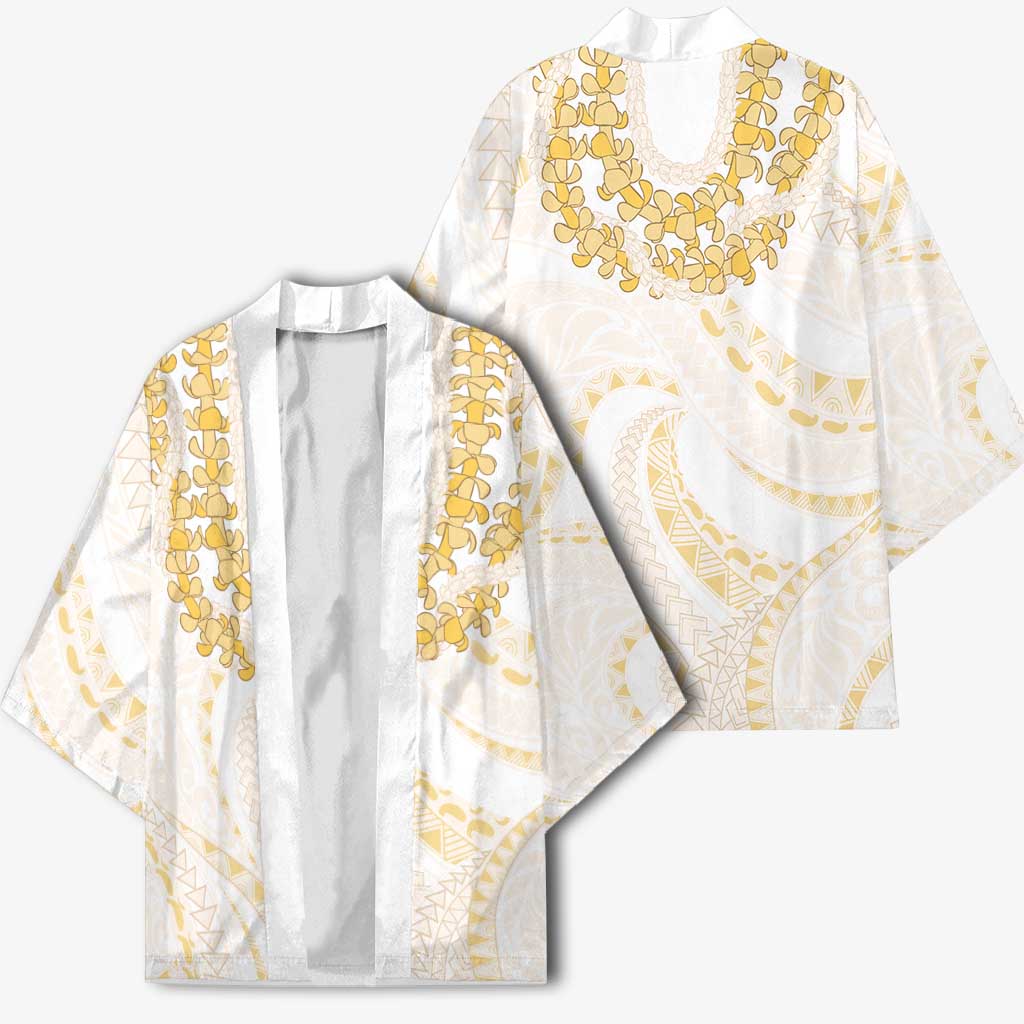 Aloha Lei Onaona Kimono Beige Hawaiian Tribal Pattern LT9 - Polynesian Pride