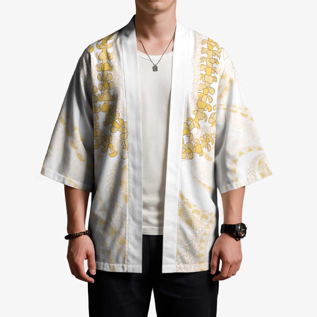 Aloha Lei Onaona Kimono Beige Hawaiian Tribal Pattern LT9 - Polynesian Pride