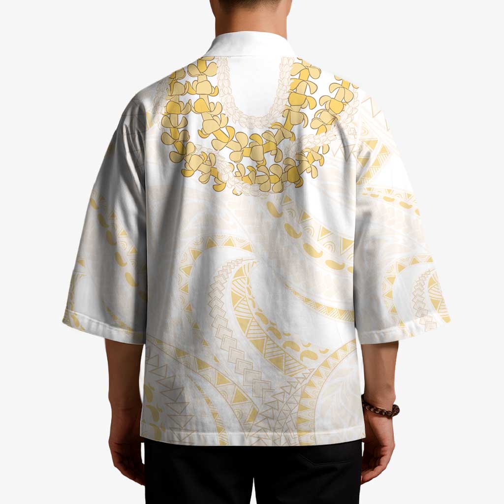 Aloha Lei Onaona Kimono Beige Hawaiian Tribal Pattern LT9 - Polynesian Pride