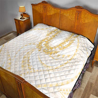 Aloha Lei Onaona Quilt Beige Hawaiian Tribal Pattern