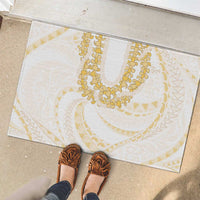 Aloha Lei Onaona Rubber Doormat Beige Hawaiian Tribal Pattern LT9 - Polynesian Pride