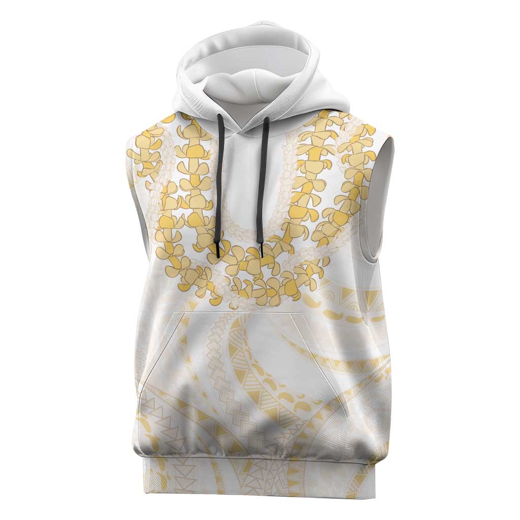 Aloha Lei Onaona Sleeveless Hoodie Beige Hawaiian Tribal Pattern LT9 Beige - Polynesian Pride