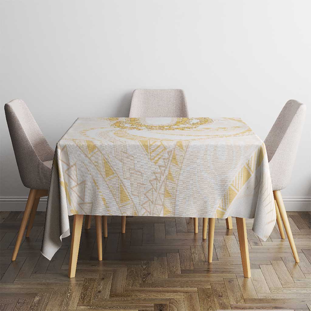Aloha Lei Onaona Tablecloth Beige Hawaiian Tribal Pattern LT9 - Polynesian Pride
