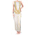 Aloha Lei Onaona Tank Maxi Dress Beige Hawaiian Tribal Pattern