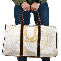Aloha Lei Onaona Travel Bag Beige Hawaiian Tribal Pattern - Polynesian Pride