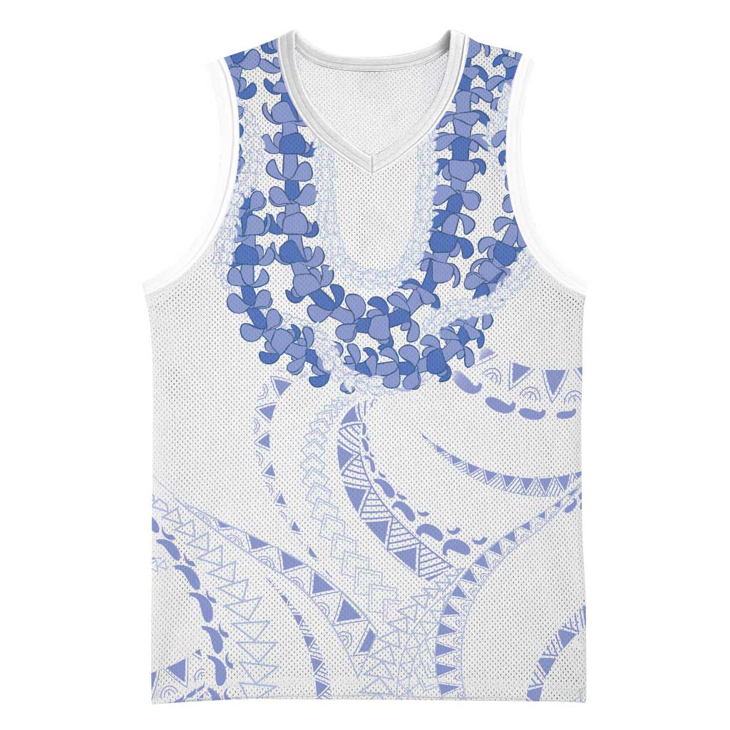 Aloha Lei Onaona Basketball Jersey Navy Blue Hawaiian Tribal Pattern LT9 Unisex Blue - Polynesian Pride