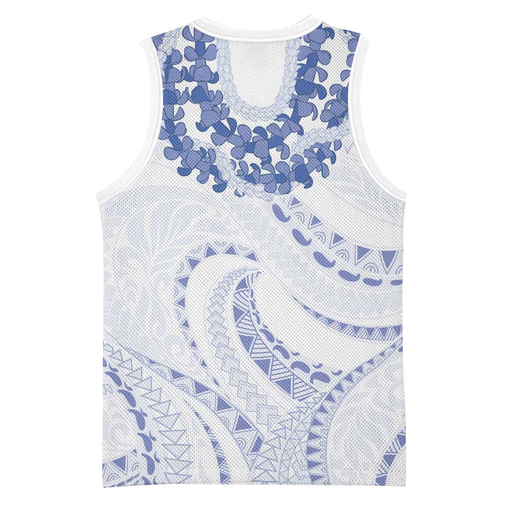 Aloha Lei Onaona Basketball Jersey Navy Blue Hawaiian Tribal Pattern LT9 - Polynesian Pride
