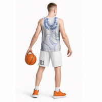 Aloha Lei Onaona Basketball Jersey Navy Blue Hawaiian Tribal Pattern LT9 - Polynesian Pride