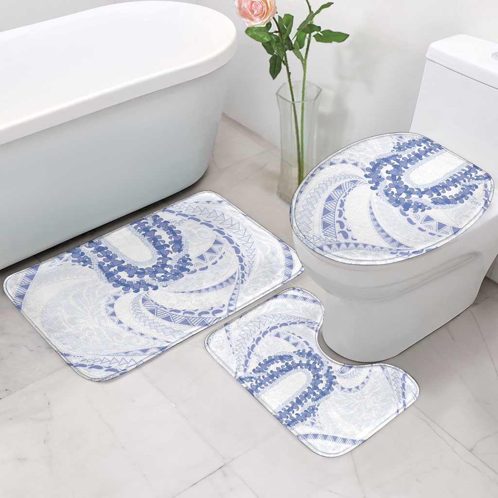 Aloha Lei Onaona Bathroom Set Navy Blue Hawaiian Tribal Pattern - Polynesian Pride