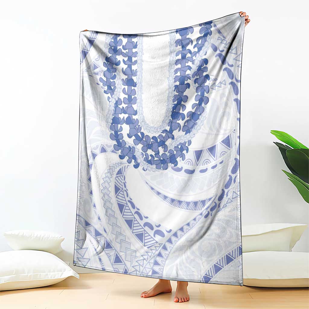 Aloha Lei Onaona Blanket Navy Blue Hawaiian Tribal Pattern LT9 - Polynesian Pride