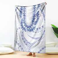 Aloha Lei Onaona Blanket Navy Blue Hawaiian Tribal Pattern LT9 - Polynesian Pride